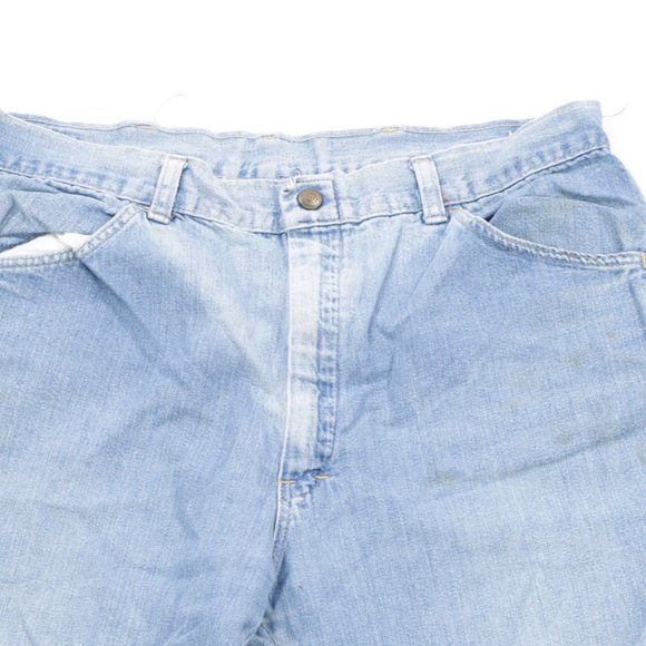 70s Mens 32x30 Flared Chambray Jeans USA Talon 42 - Picture 2 of 8